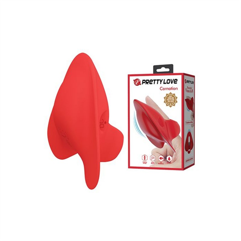 pretty love carnation manta ray clitoral silicone finger vibrator exquisite package