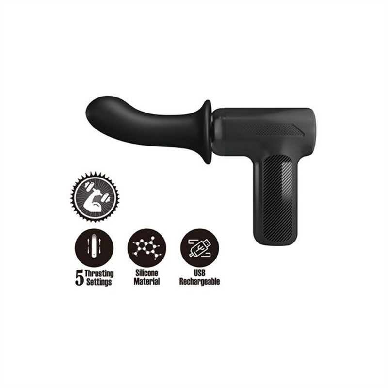 pretty love dj doctor silicone dildo thrusting gun massager multifunctional