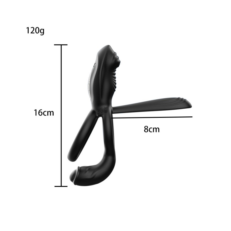 venusfun silicone double vibrating clitoral stimulator penis ring 2 motors with remote control suitable for beginners