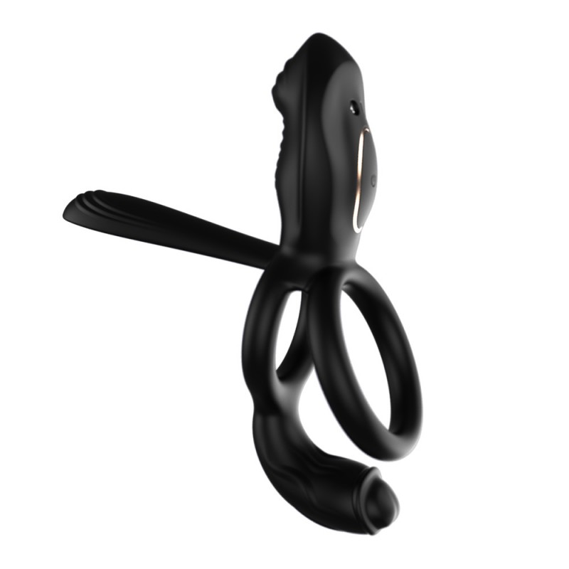 venusfun silicone double vibrating clitoral stimulator penis ring 2 motors with remote control premium silicone