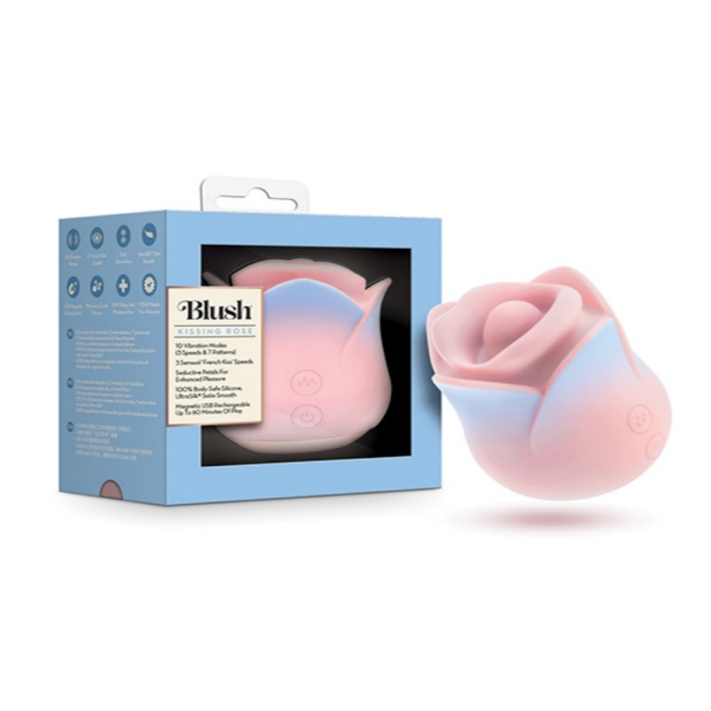 blush collection kissing rose clitoral vibrator cheap sex toy