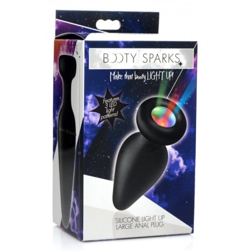 booty sparks led glowing butt plug silicone anal sex toy new
