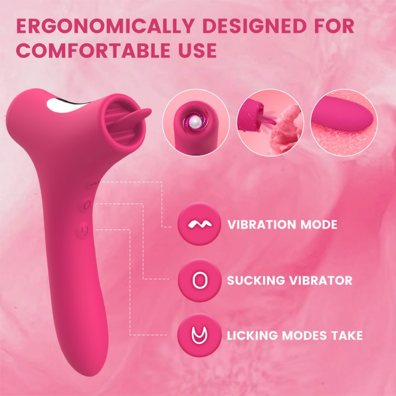 venusfun 3-in-1 licking vibrators suction vibrators silicone dildos