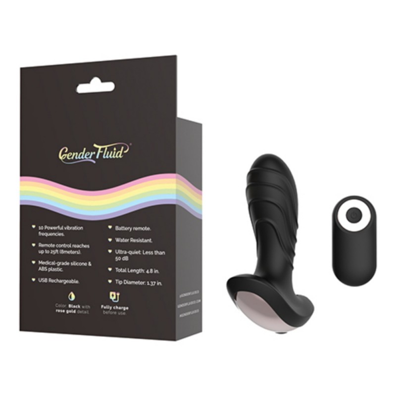 gender x fluid buzz silicone anal vibrator butt plug easy clean
