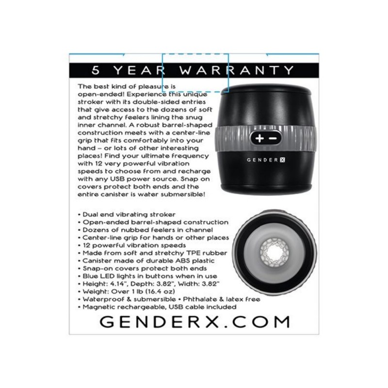 gender x barrel of fun double sided entries automatic masturbators safe material