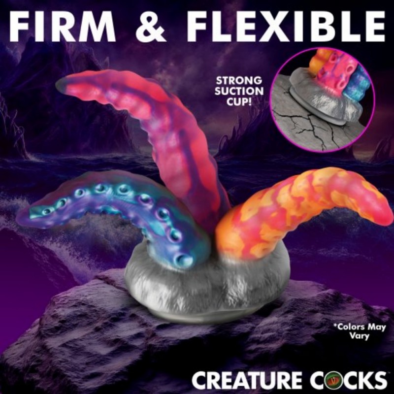 xr brands creature cocks tentacle trio silicone dildo safe material