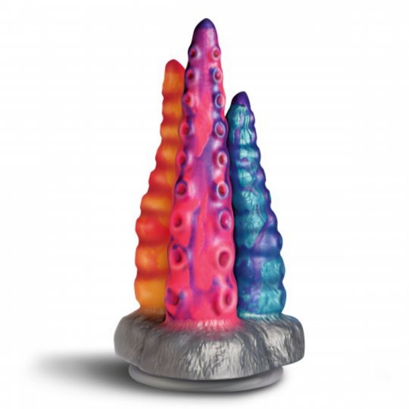 xr brands creature cocks tentacle trio silicone dildo strong suction cup