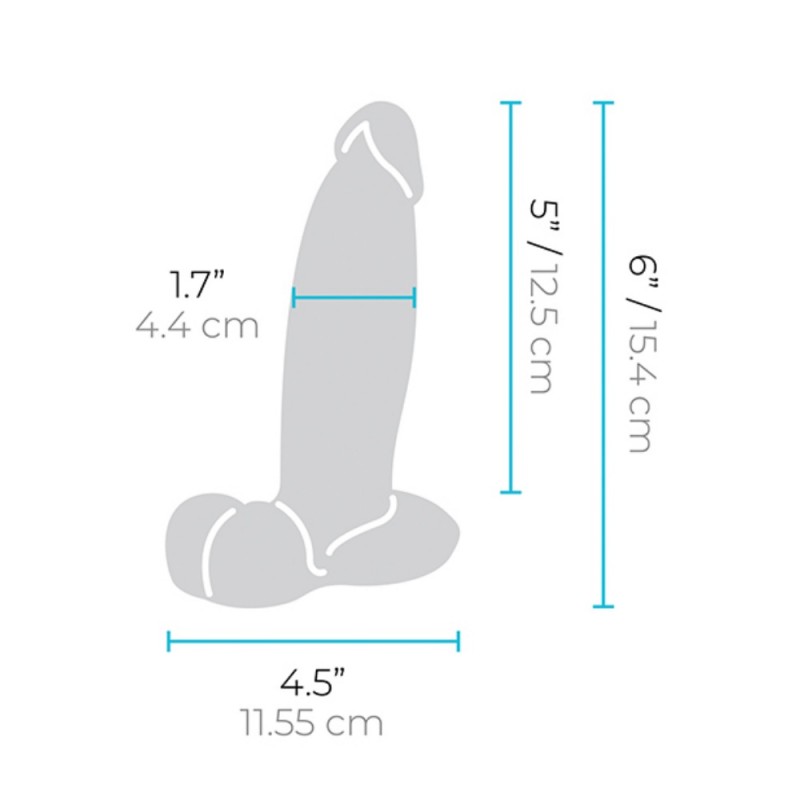 b vibe slipskin 6in girthy silicone realistic thick dildo best sex toy