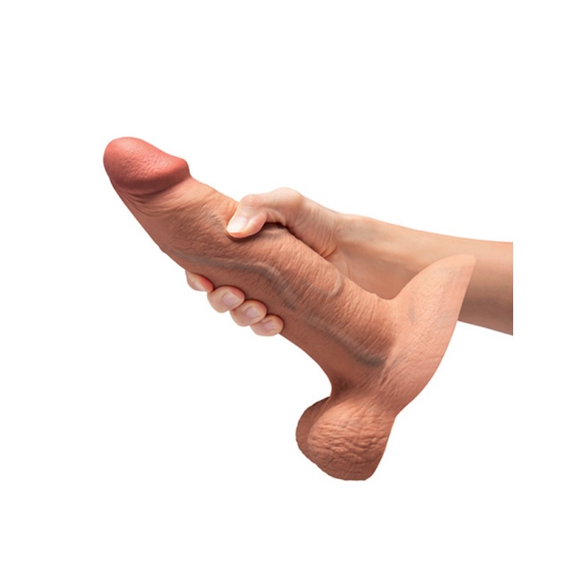 b vibe slipskin 9 inch girthy realistic texture dildo easy clean