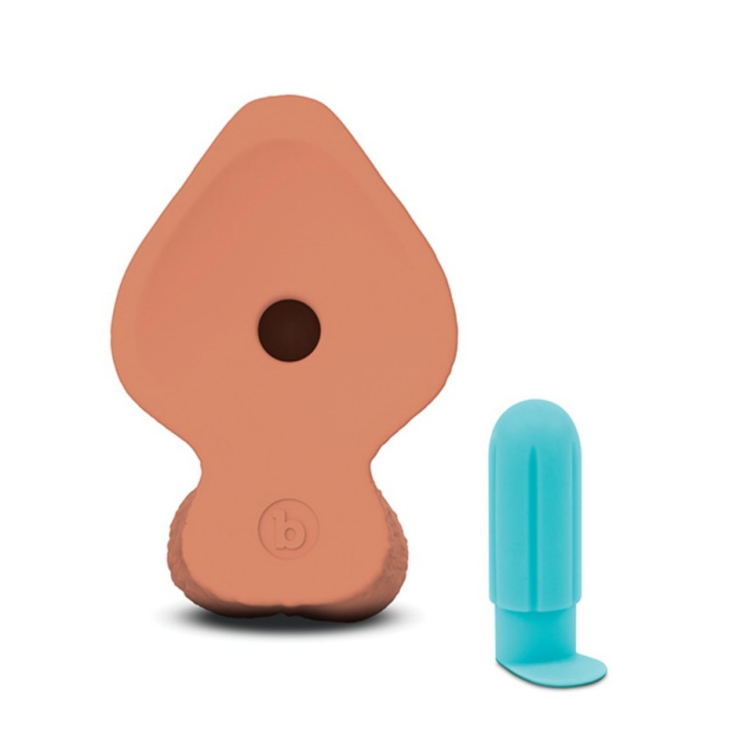 b vibe slipskin 9 inch girthy realistic texture dildo new type