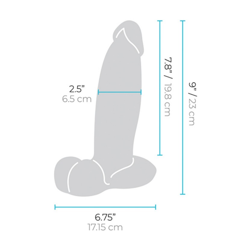 b vibe slipskin 9 inch girthy realistic texture dildo best sex toy