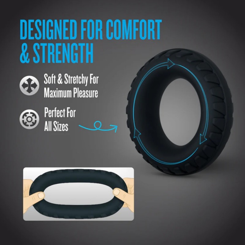 blush performance plus drift 3pcs black cock rings easy clean