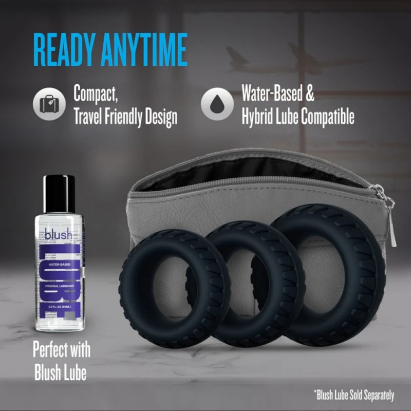 blush performance plus drift 3pcs black cock rings fast shipping