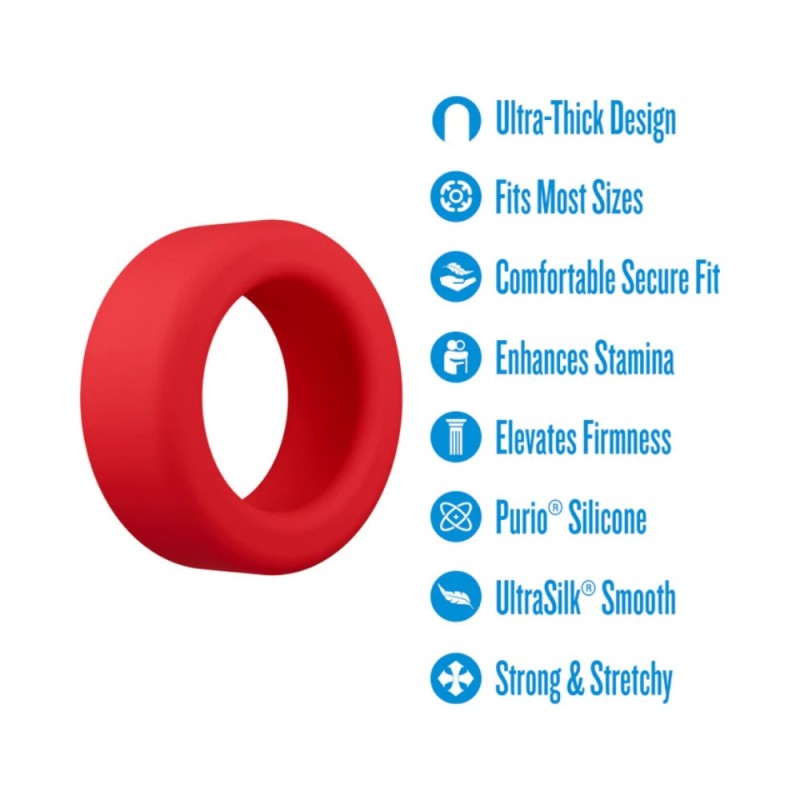 blush performance plus pursuit silicone red soft penis ring safe material