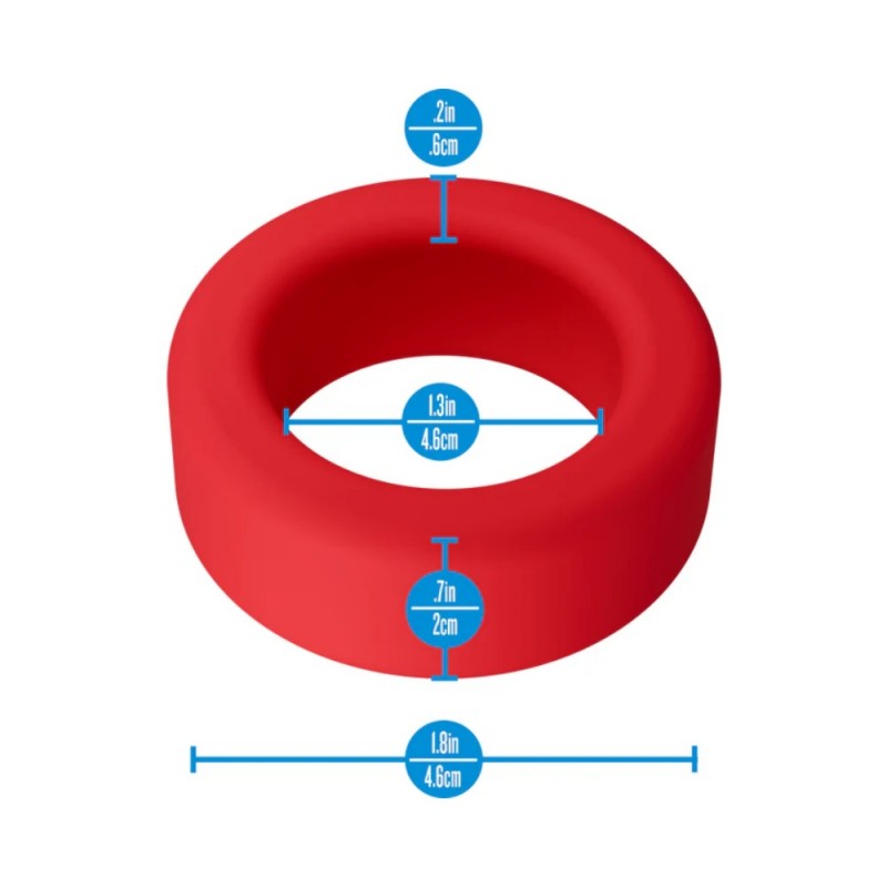 blush performance plus pursuit silicone red soft penis ring best toy
