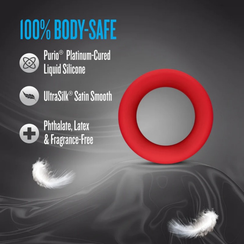 blush performance plus pursuit silicone red soft penis ring waterproof