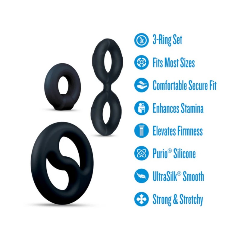 blush performance plus throttle silicone penis ring waterproof