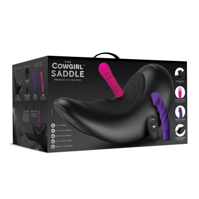 the cowgirl saddle riding clitoral vibe sex machine waterproof