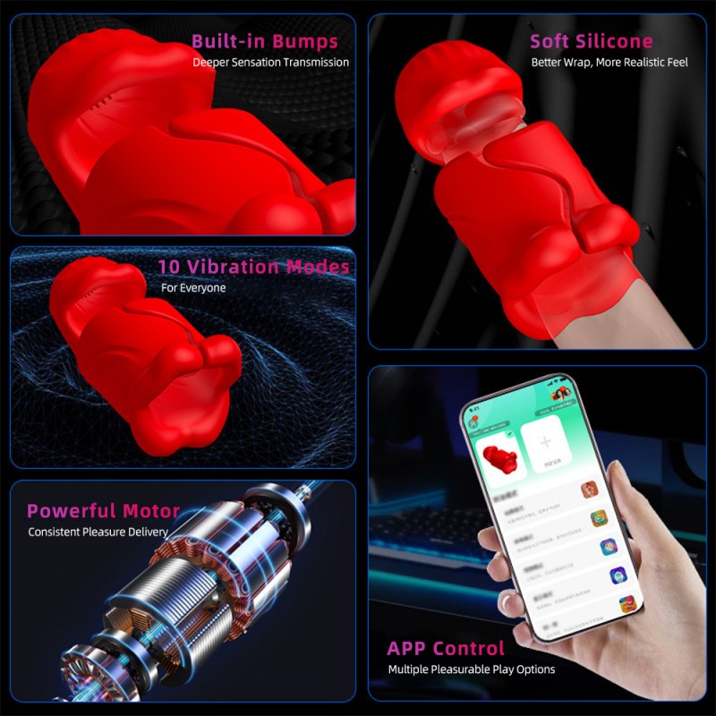 venusfun double lip male stroker silicone masturbator app controlled