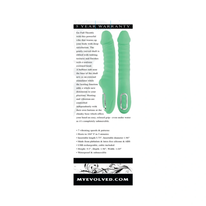 evolved novelties full throttle silicone vibrator easy clean