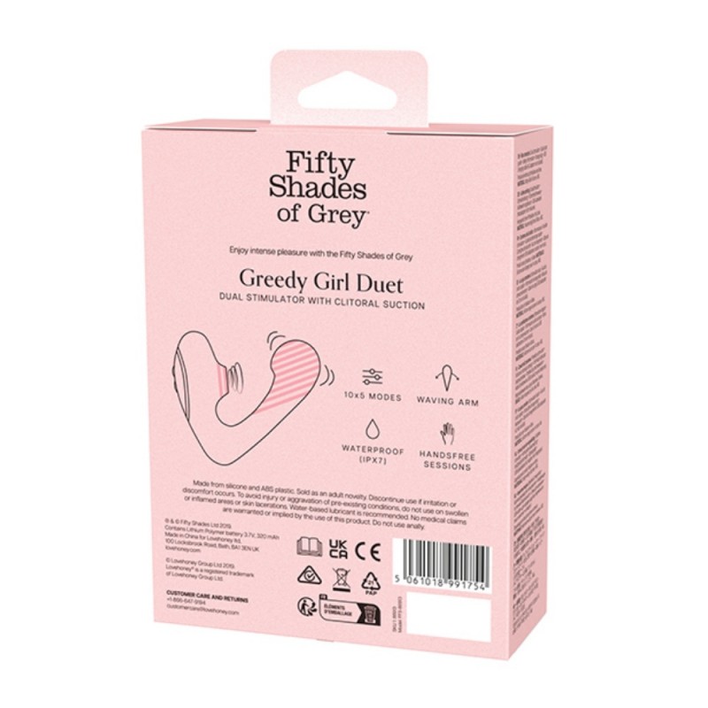 fifty shades of grey greedy girl duet clitoral g spot vibrator best sex toy