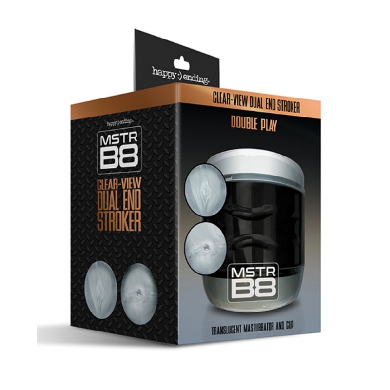 global novelties mstr b8 double play male stroker easy clean