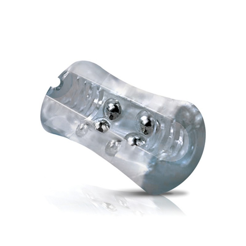 global novelties mstr b8 head banger beaded clear view stroker fast shipping