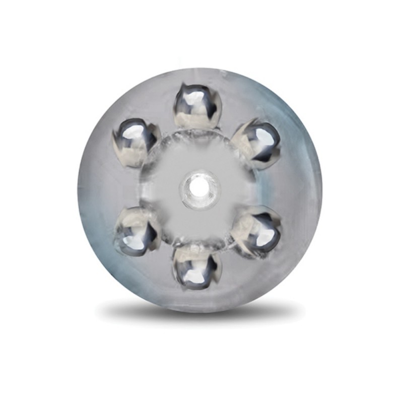 global novelties mstr b8 head banger beaded clear view stroker safe material