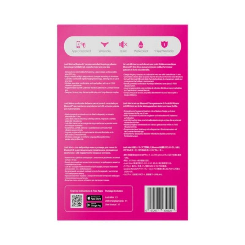lovense lush mini small & powerful g-spot egg vibrator easy use