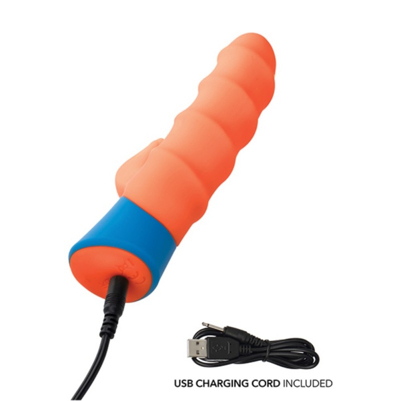 rave tickler dual ended textured rabbit vibrator cheap toy
