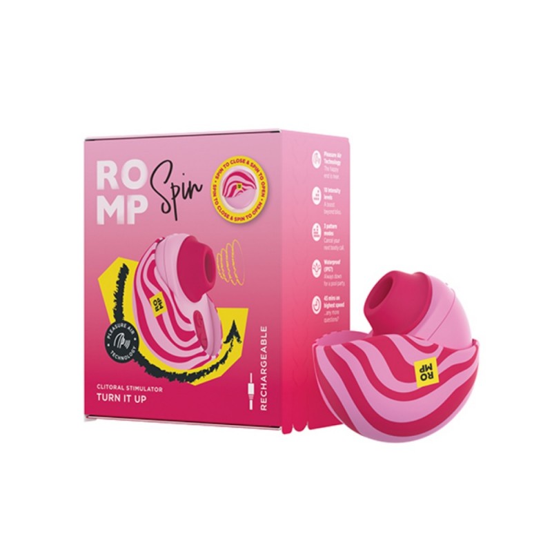 romp spin travel rechargeable clitoral vibrator for travel