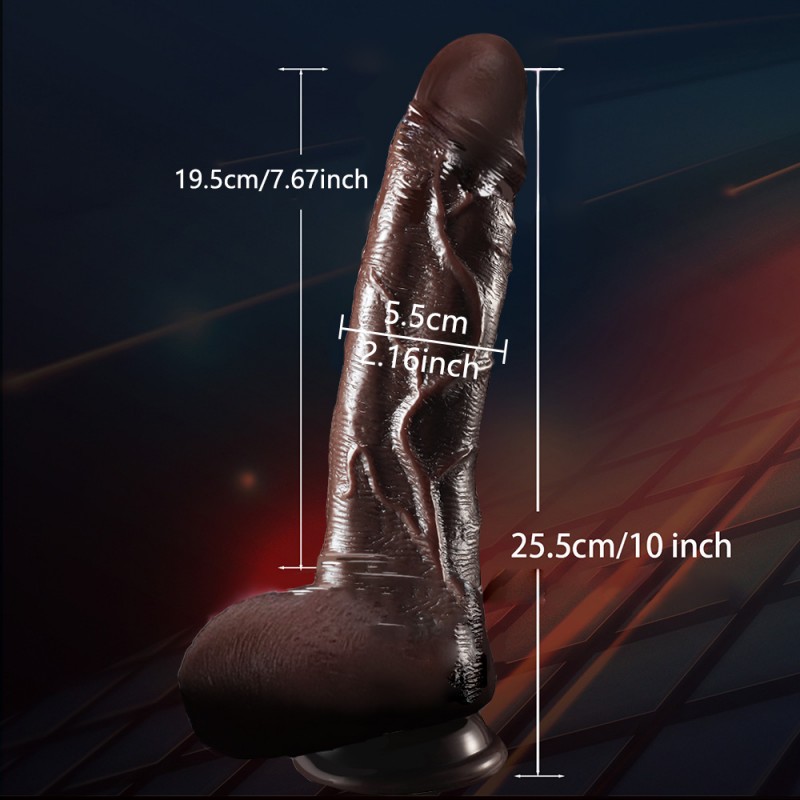 venusfun 10in realistic double layer silicone dildo best sex toy