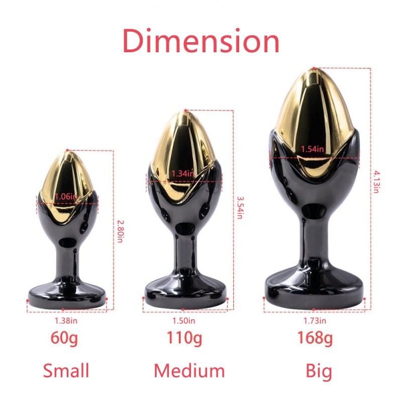 venusfun metal anal plug dual-color butt plug easy clean