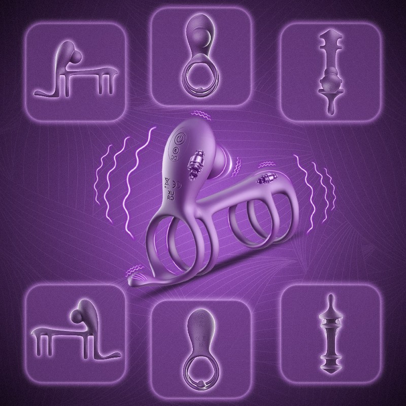 venusfun morgana dual ring vibrating cock ring easy clean