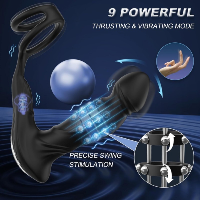 venusfun prostate massager wiggling male vibrator safe material