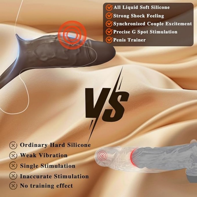 venusfun super realistic textured silicone penis sleeve couple toy