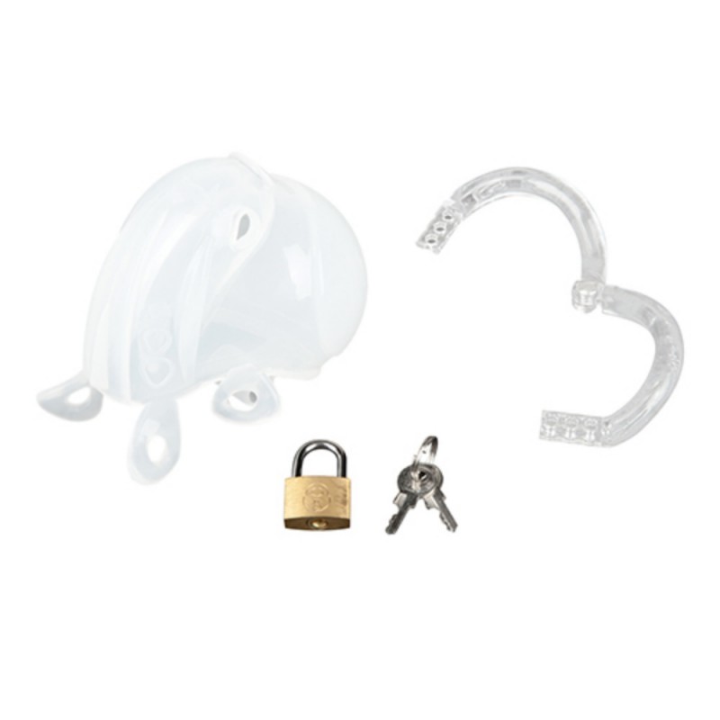 blue line full restraint silicone cock & balls chastity device best quality