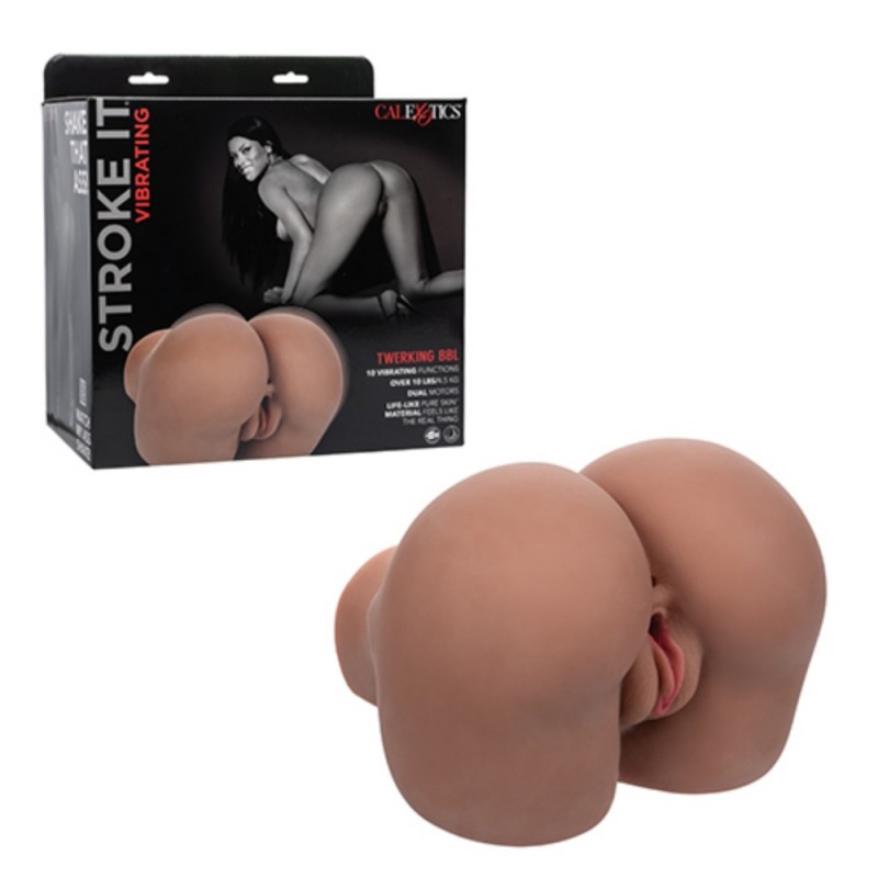 calexotics stroke it vibrating twerking bbl realistic male masturbator fast shipping