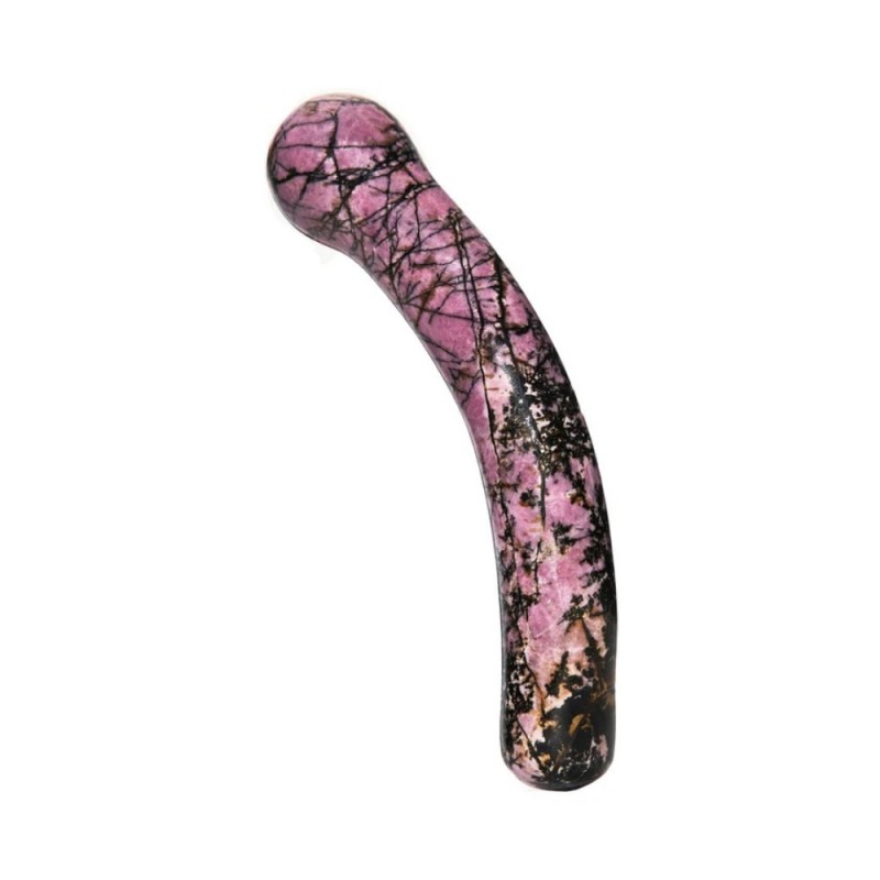 dame chakrubs anahata curve rhodonite crystal pleasure wand waterproof