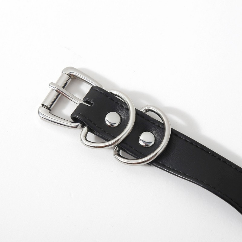 venusfun bdsm leather corset with rose motif and spiked choker new type