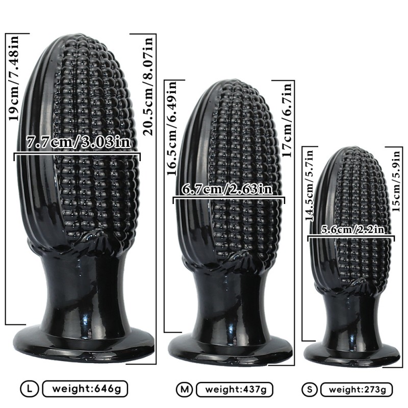 venusfun corn-shaped giant dildo butt plug safe material