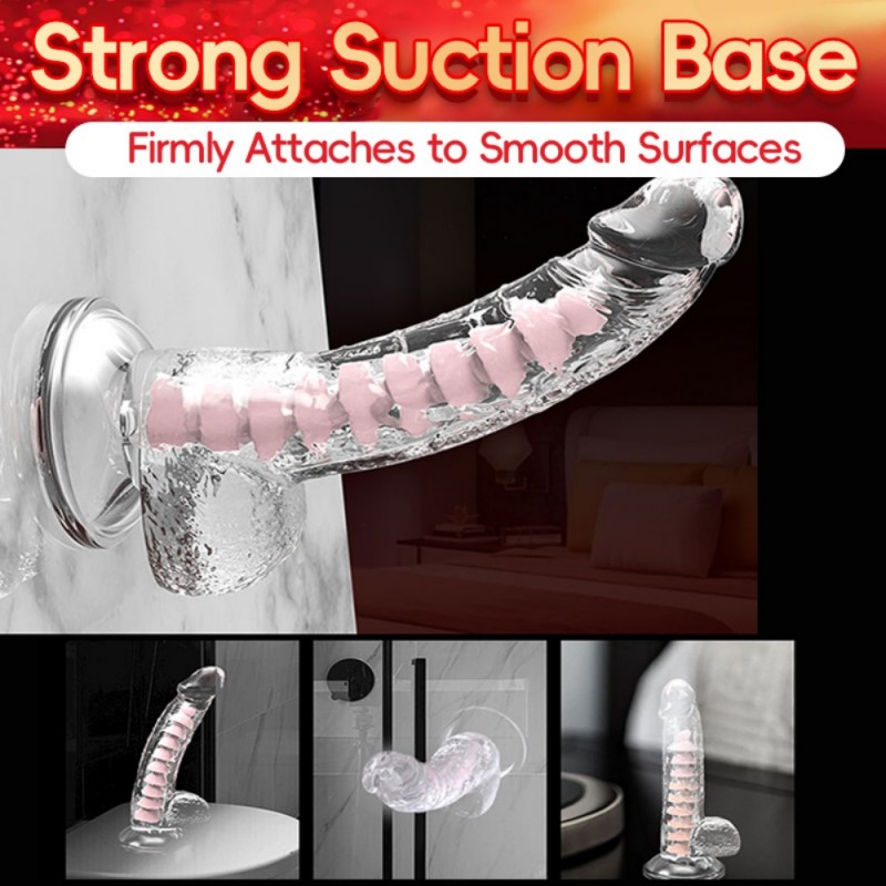 venusfun realistic crystal clear giant dildo waterproof