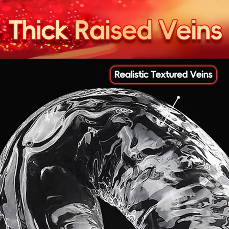 venusfun realistic crystal clear giant dildo safe material