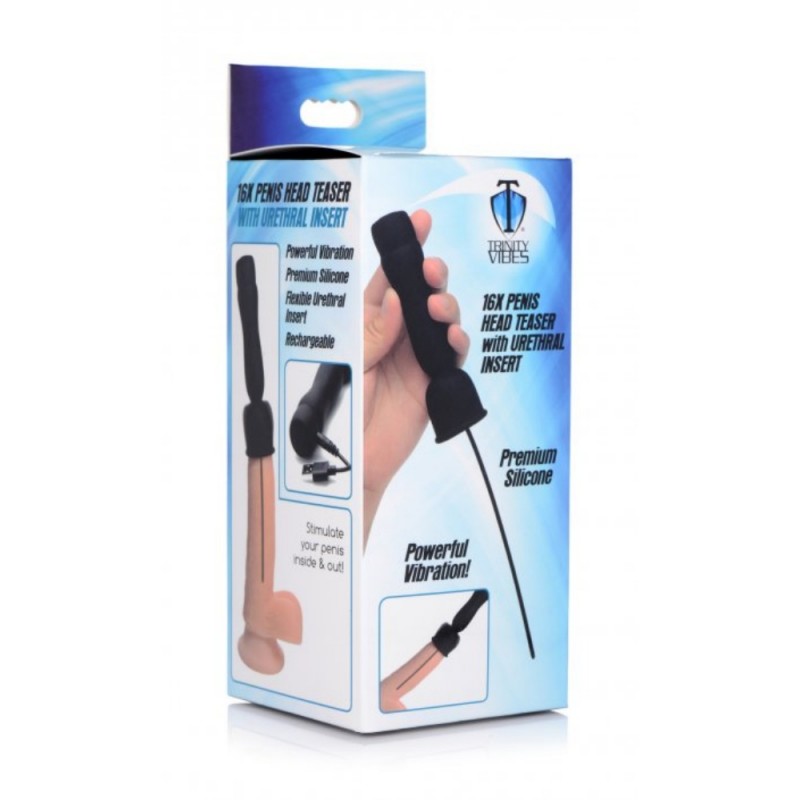 xr brands 16x penis silicone vibrating head teaser cheap toy