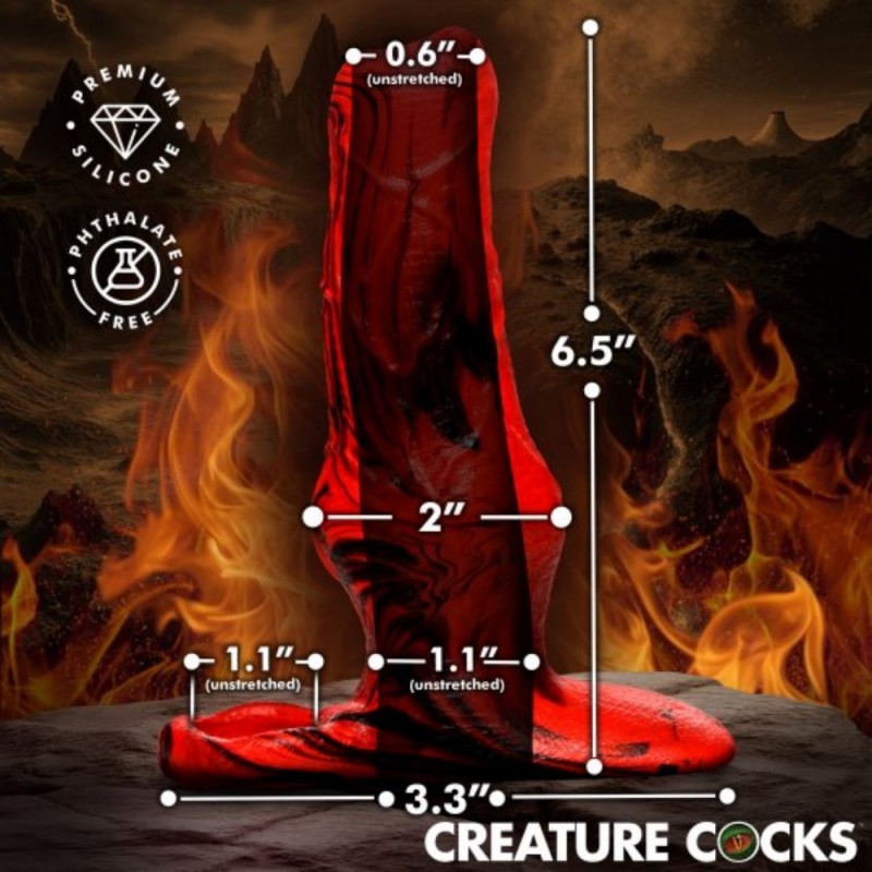 xr brands creature cocks fantasy hell hound silicone dog-shaped penis enhancer easy use