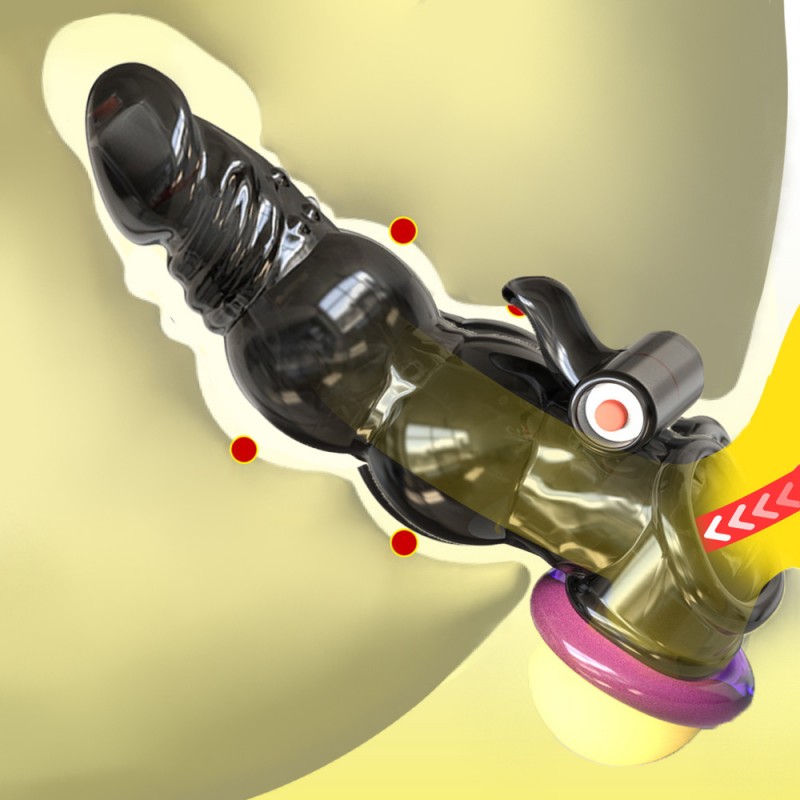 venusfun double-knot dragon wolf vibrating enhance penis sleeve waterproof
