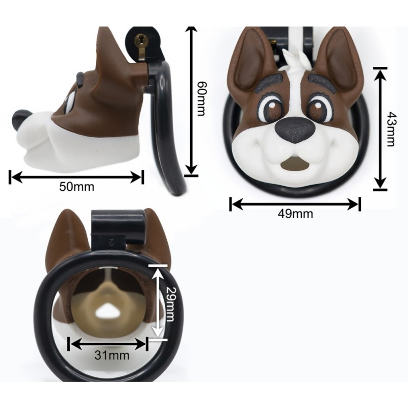 venusfun multicolor dog head penis chastity cage safe material