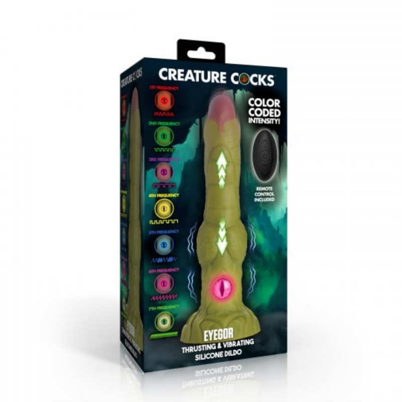 xr brands creature cocks eyegor thrusting and vibrating fantasy dildo easy clean