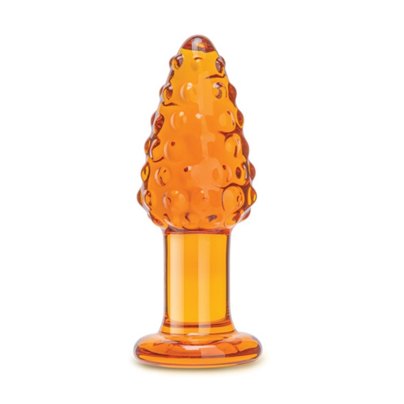 glas 4 inches cornstar-shaped glass butt plug easy use