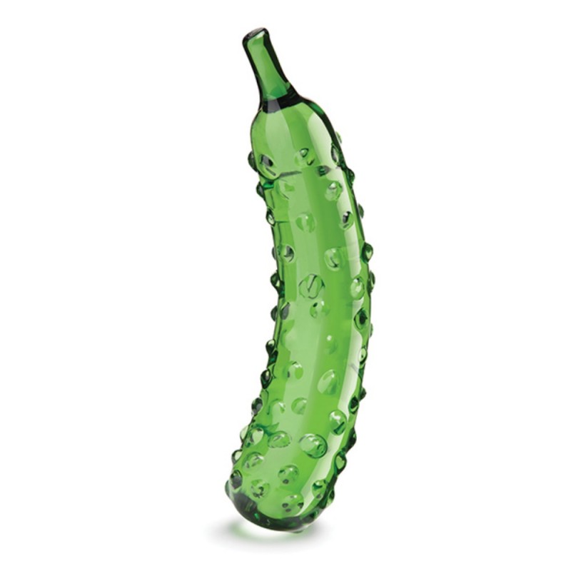 glas 8.25in cucumber shaped glass large thick dildo easy clean